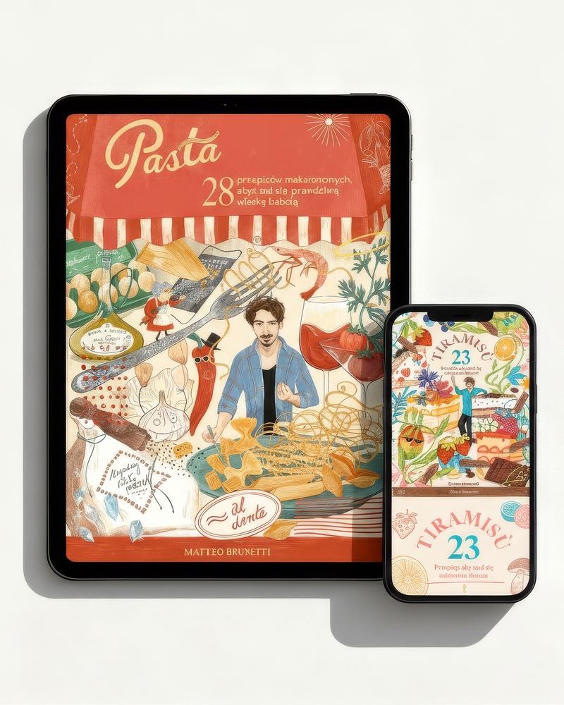 Autorskie e-booki Matteo Brunetti: PASTA i TIRAMISU na telefonach
